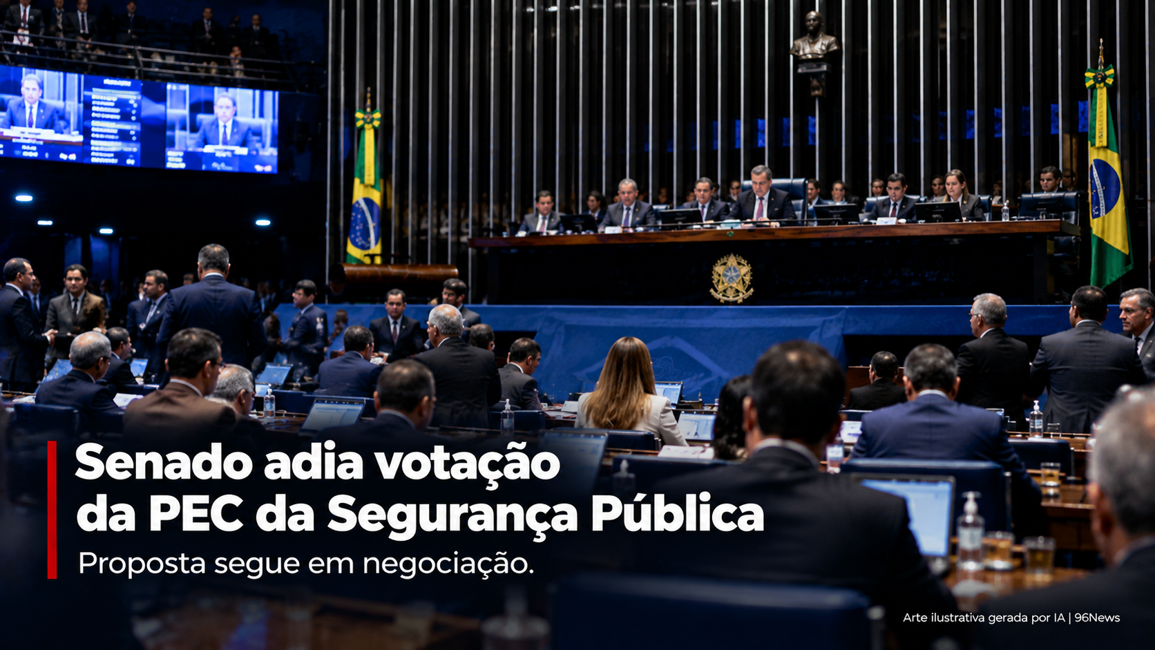 PEC da Segurança Pública tem votação adiada no Senado após divergências sobre alterações no texto