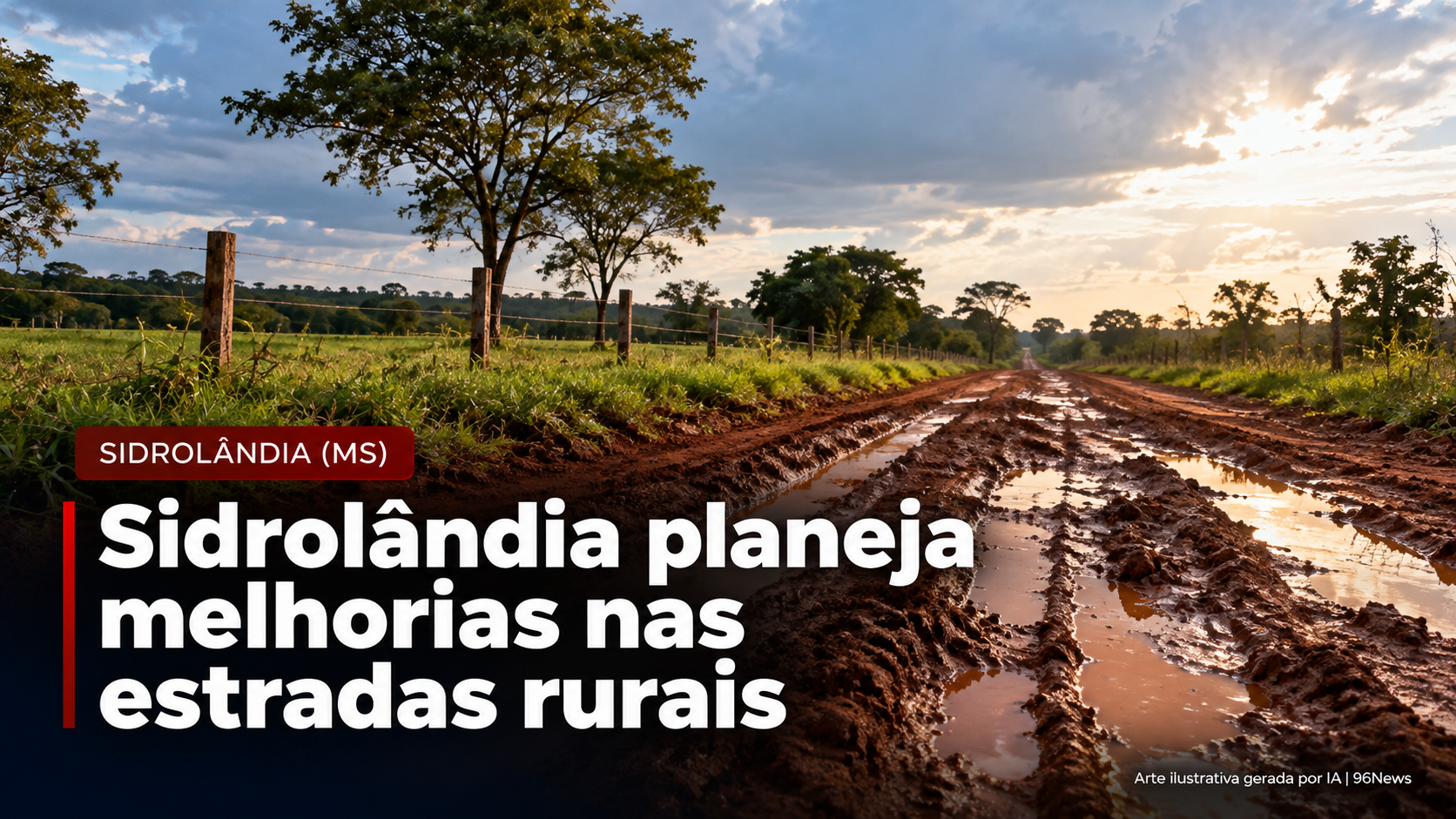 Sidrolândia reúne setor produtivo para melhorar estradas rurais durante período de chuvas intensas